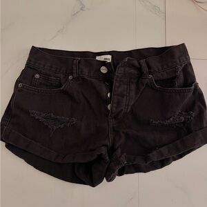 Amuse Society Black Distressed Women Shorts